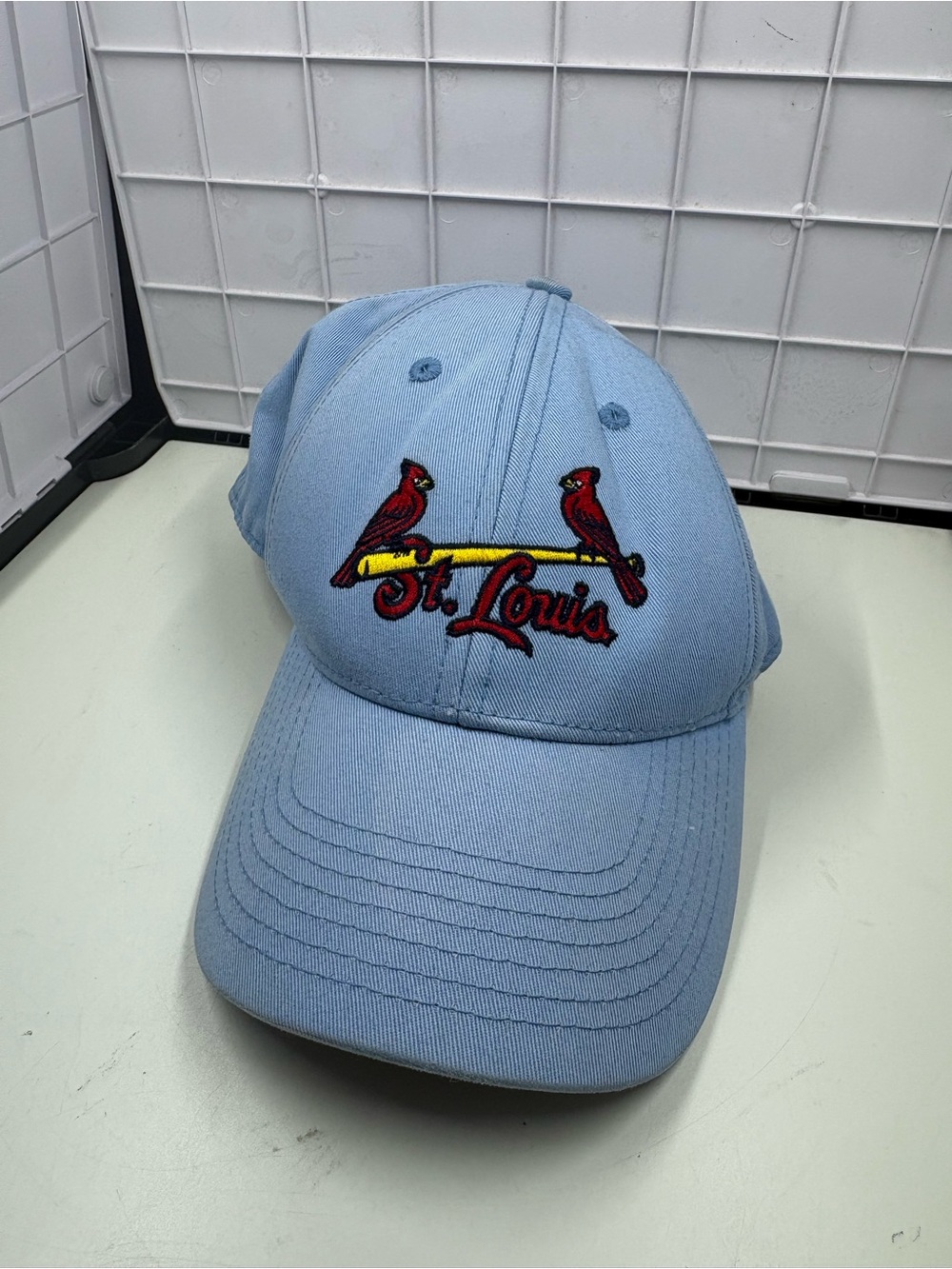 New Era 9TWENTY St Louis Cardinals Cooperstown Light Blue Strapback Hat